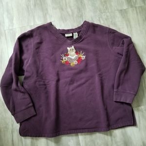 Classic Elements Womens Sweatshirt Purple Pullover‎